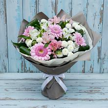 Букет цветов из:  Герберы, Альстромерии и Хризантемы в Пограничный