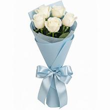 Букет 5 Белых роз Проуд в Пограничный