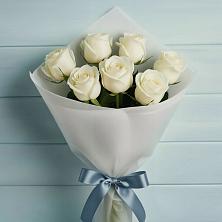 Букет 7 Белых роз Эдлесс Лав в Пограничный