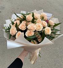 Букет Кремовые розы Латте в Пограничный