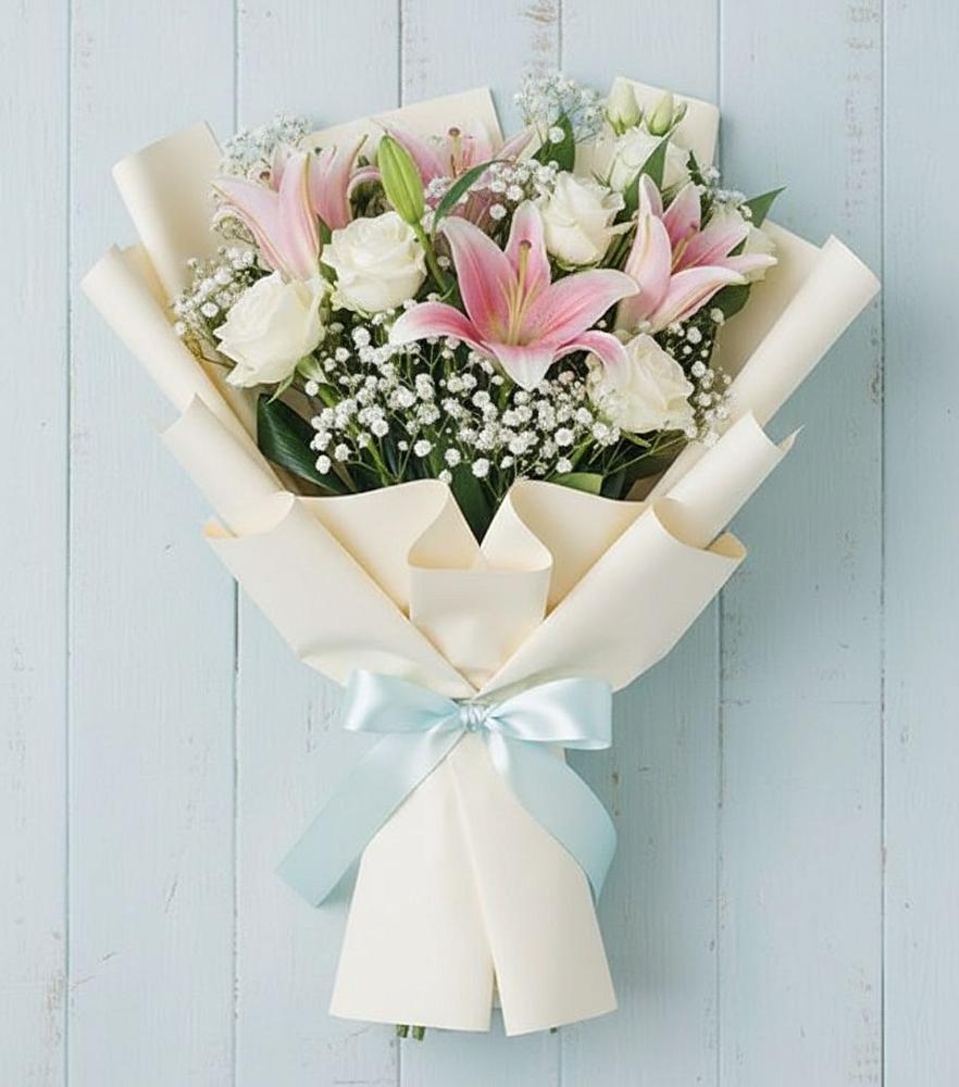 Букет цветов из: Лилии в Пограничный