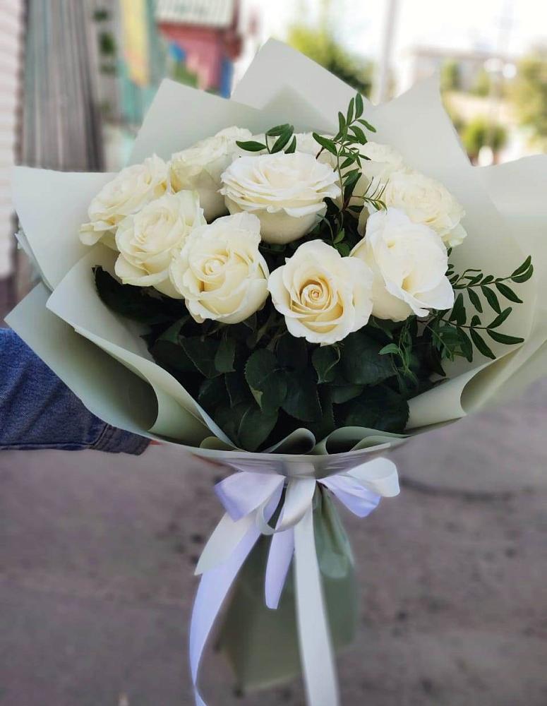 Букет Белые розы Проуд в Пограничный