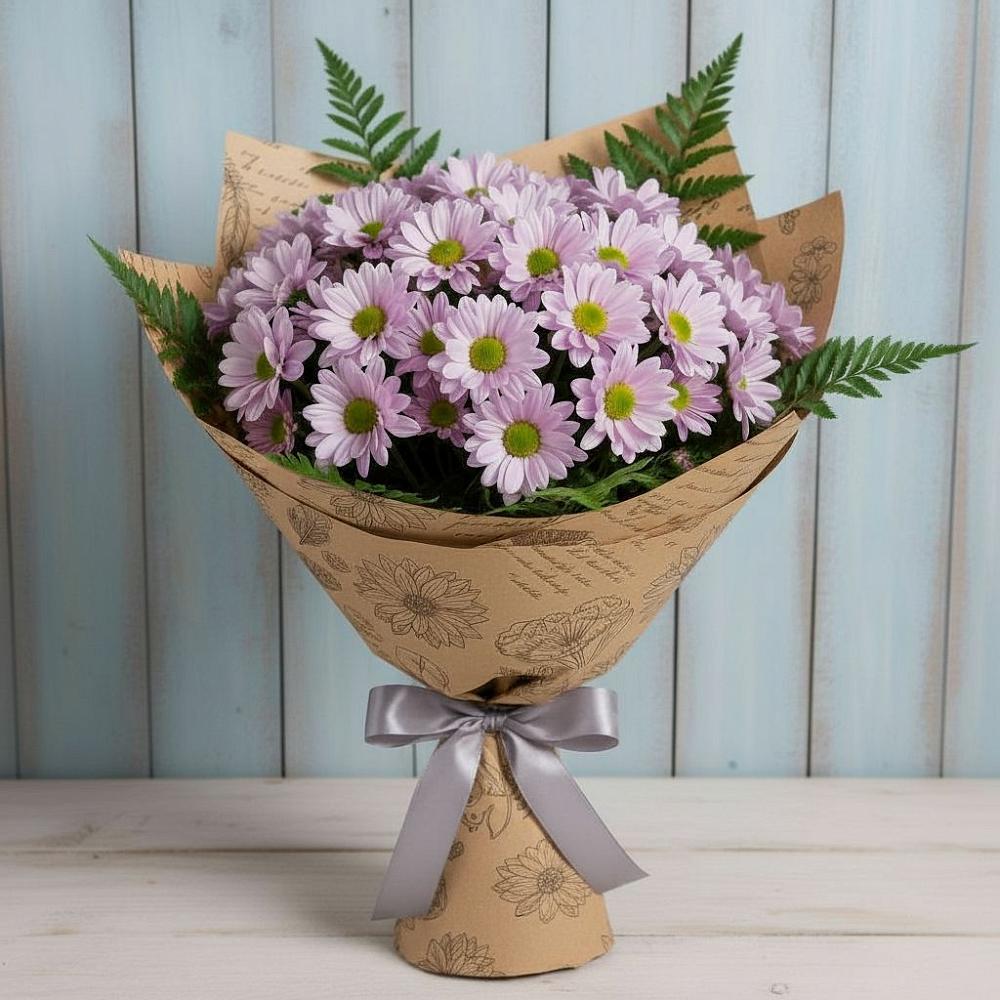 Букет цветов из: Хризантемы в Пограничный