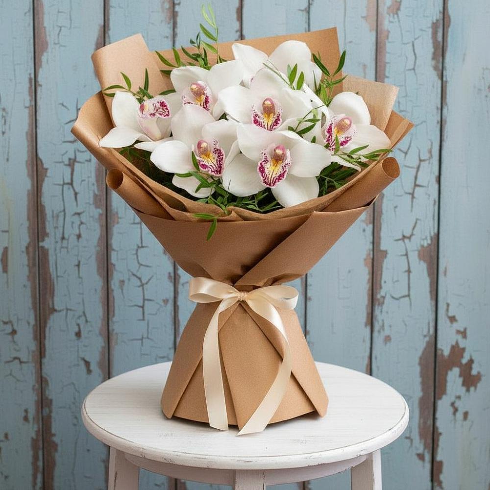 Букет цветов из: Орхидеи и Розы в Пограничный