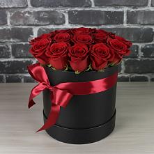 Цветочная композиция из Розы в шляпной коробке в Пограничный