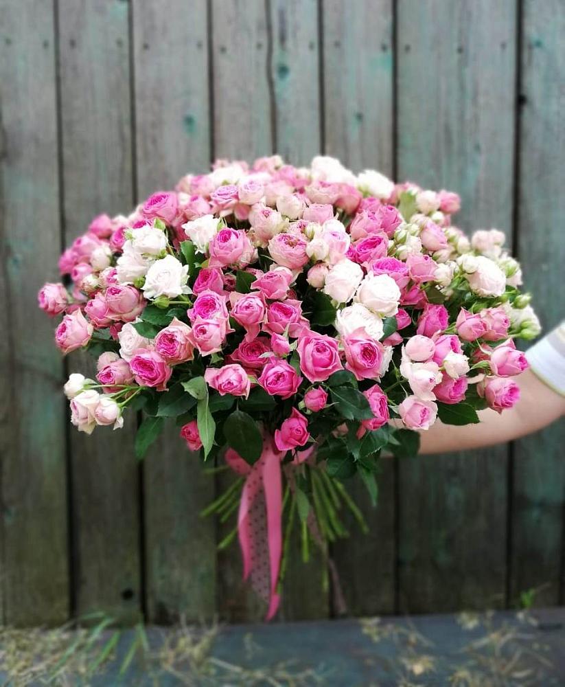 Букет Розовые кустовые розы Натали и Лав Лидия в Пограничный