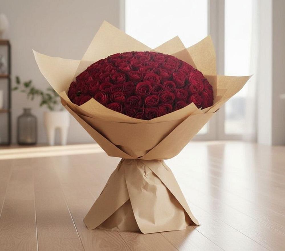 Букет 101 Красная роза в Пограничный