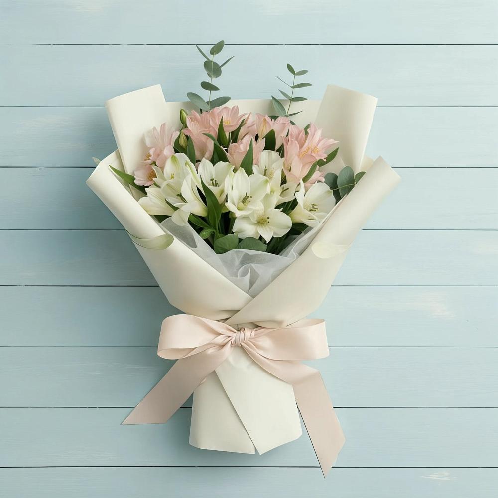 Букет цветов из: Альстромерии в Пограничный