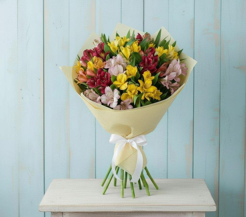 Букет цветов из: Альстромерии в Пограничный