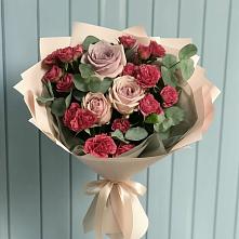 Букет цветов из:  Гвоздики и Розы в Пограничный