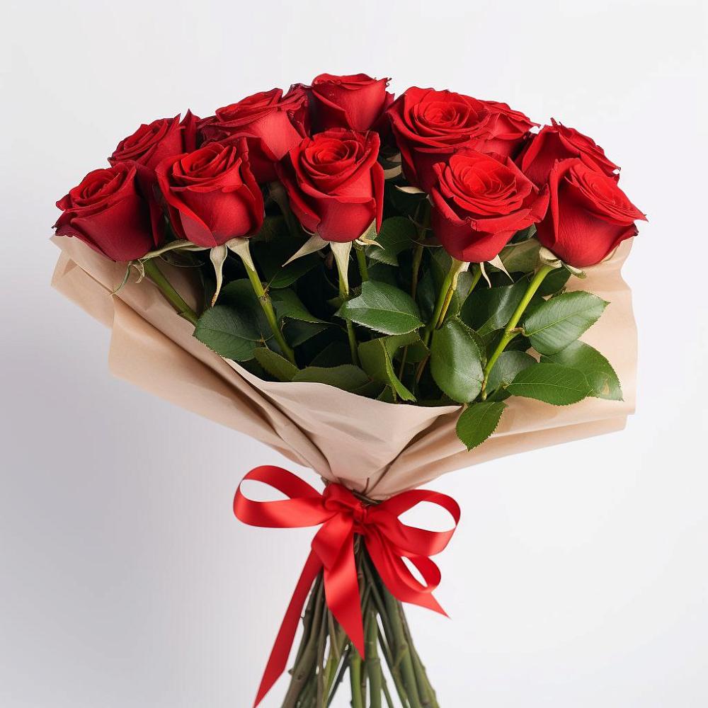Букет 11 Красных роз Эдлесс Лав в Пограничный