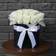 Цветочная композиция из Розы в шляпной коробке в Пограничный